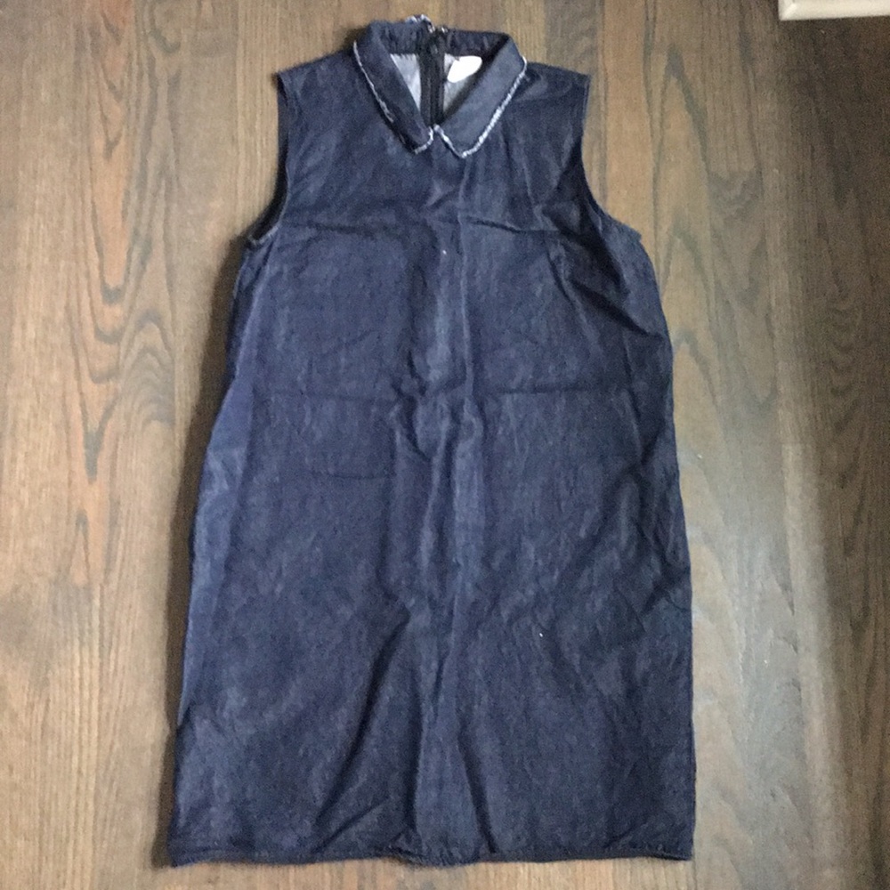 Sleeveless Linen/Cotton (Denim-look) Gap dress